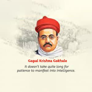 Gopal Krishna Gokhale Social Media poster