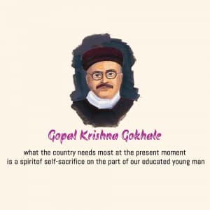 Gopal Krishna Gokhale whatsapp status poster