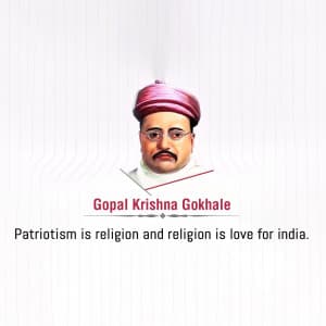 Gopal Krishna Gokhale Facebook Poster