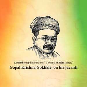 Gopal Krishna Gokhale Jayanti ad post