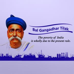 Bal Gangadhar Tilak advertisement banner