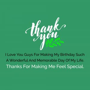 Birthday Thanks whatsapp status poster