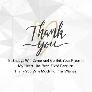 Birthday Thanks post