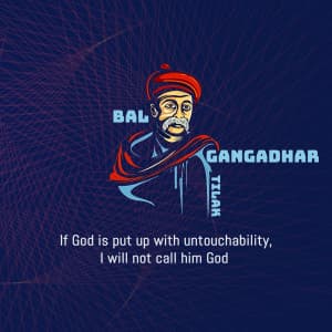 Bal Gangadhar Tilak marketing flyer