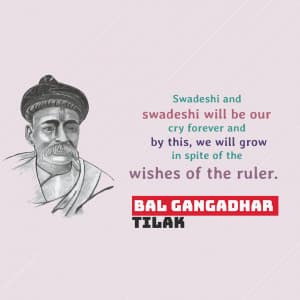 Bal Gangadhar Tilak creative image