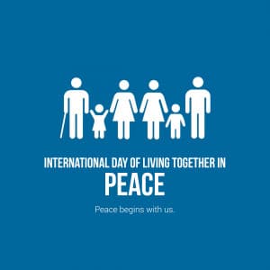 International Day of Living Together in Peace advertisement banner