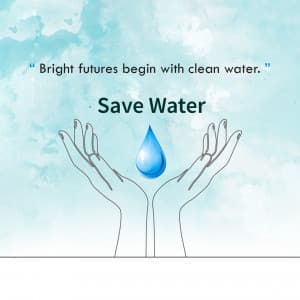 Save Water Instagram flyer