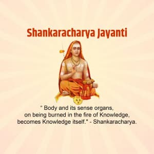 Shankaracharya Jayanti greeting image