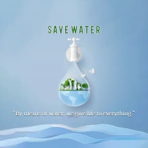 Save Water greeting image