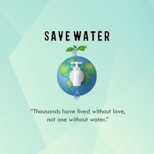 Save Water marketing poster