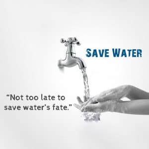 Save Water whatsapp status poster