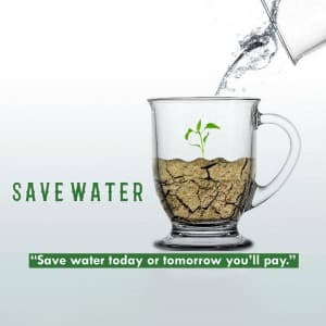 Save Water Social Media post