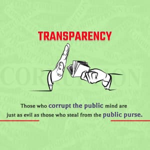 Corruption marketing flyer