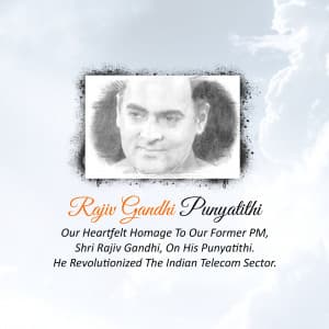 Rajiv Gandhi Punyatithi ad post