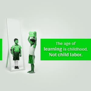 Child Labour whatsapp status poster