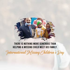 International Missing Children's Day ad post