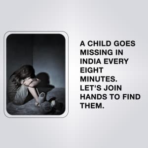 International Missing Children's Day marketing poster