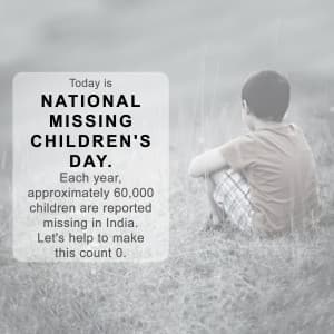 International Missing Children's Day graphic