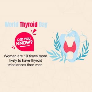 World Thyroid Awareness Day advertisement banner