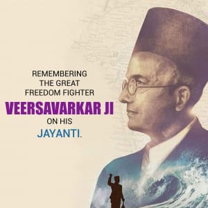 Vinayak Damodar Savarkar Jayanti graphic