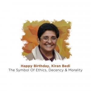 Kiran Bedi Birthday ad post