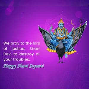 Shani Jayanti Facebook Poster