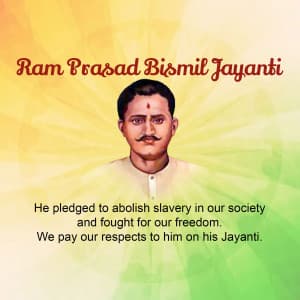 Ram Prasad Bismil Jayanti creative image