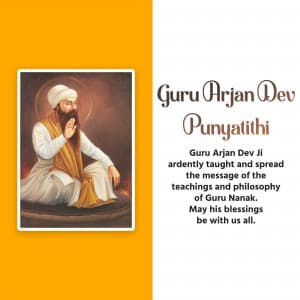Guru Arjan Dev Punyatithi marketing flyer