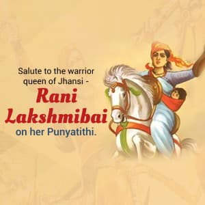 Rani Lakshmibai Punyatithi advertisement banner