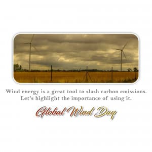 Global Wind Day advertisement banner