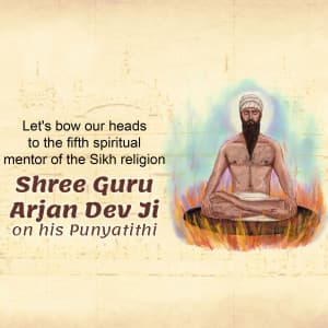 Guru Arjan Dev Punyatithi event advertisement