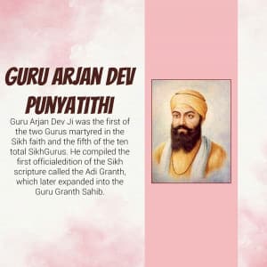 Guru Arjan Dev Punyatithi poster Maker