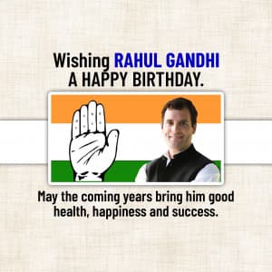 Rahul Gandhi Birthday ad post