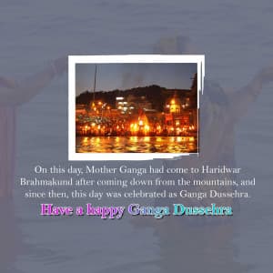 Ganga Dussehra greeting image