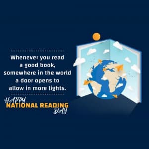 National Reading Day whatsapp status poster