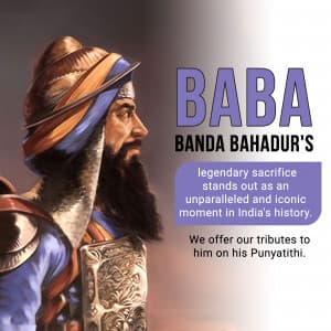 Banda Singh Bahadur Punyatithi graphic