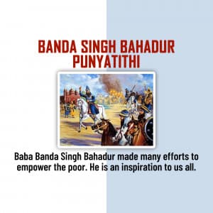 Banda Singh Bahadur Punyatithi flyer