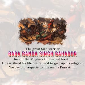 Banda Singh Bahadur Punyatithi poster