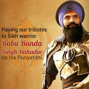 Banda Singh Bahadur Punyatithi event poster