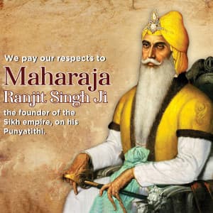 Maharaja  Ranjit Singh Punyatithi ad post