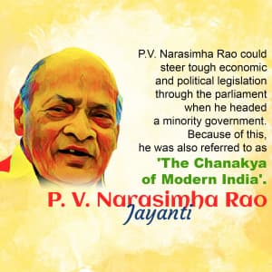 P. V. Narasimha Rao Jayanti greeting image