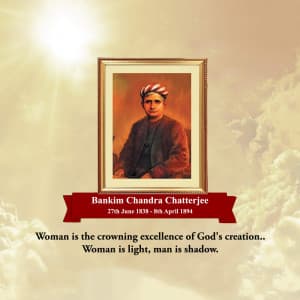 Bankim Chandra Chattopadhayay Jayanti ad post