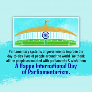 International Day of Parliamentarism marketing poster