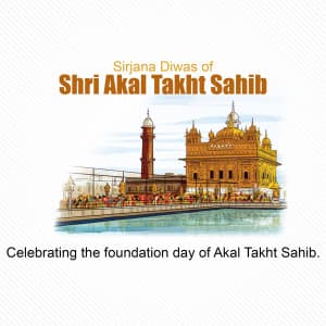 Sirjana Diwas of Shri Akal Takht Sahib creative image