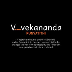 Swami Vivekananda Punyatithi advertisement banner