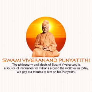 Swami Vivekananda Punyatithi marketing poster
