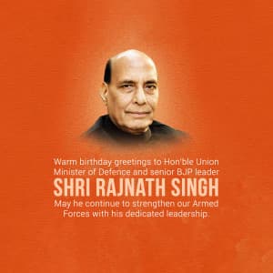 Rajnath Singh Birthday graphic