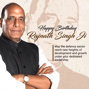 Rajnath Singh Birthday marketing flyer