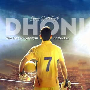 M.S. Dhoni  Birthday ad post