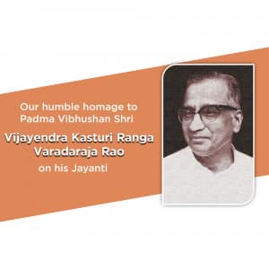 V. K. R. V. Rao Jayanti greeting image